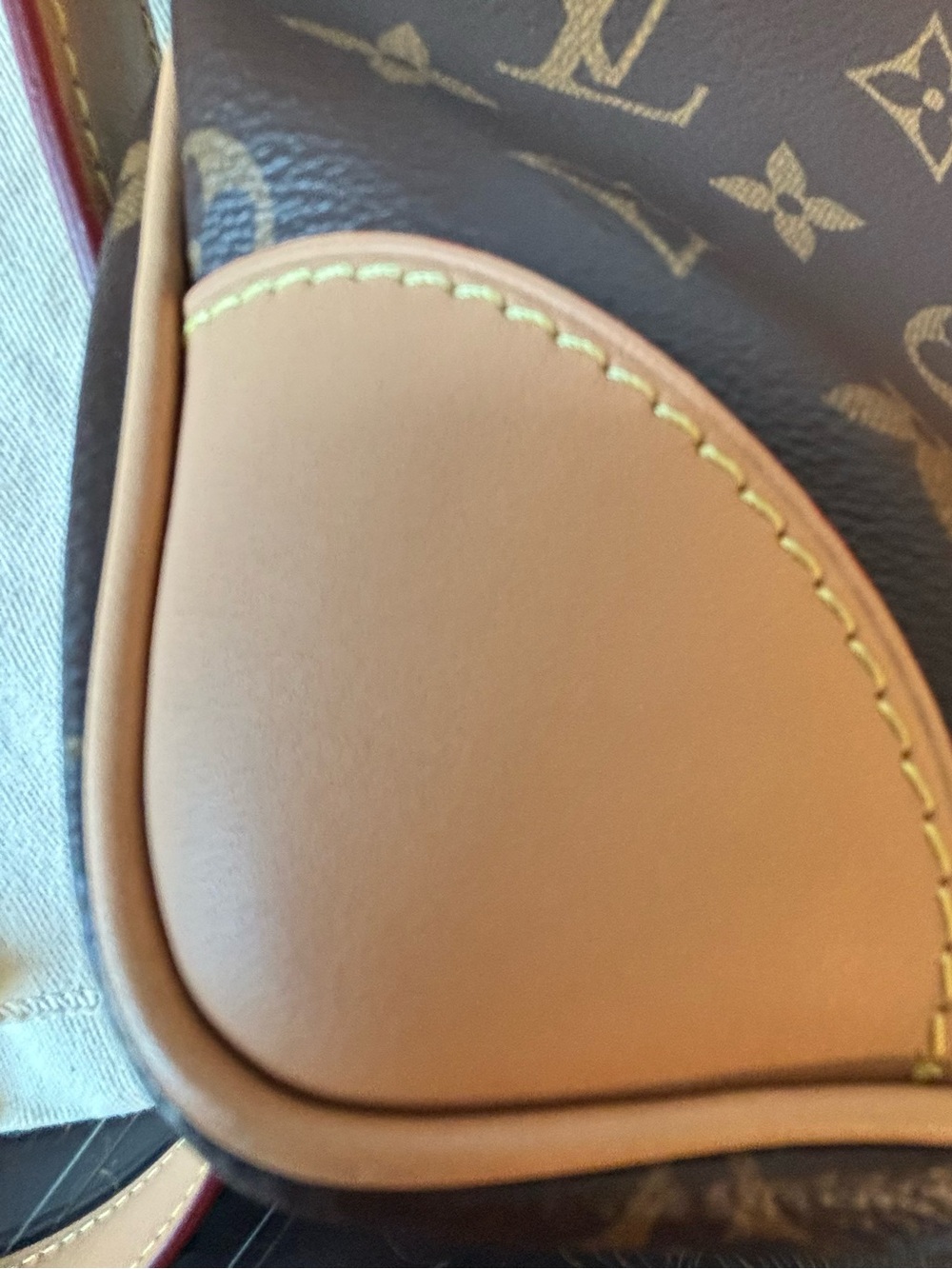 Louis Vuitton Odeon Brown Monogram Canvas Shoulder Bag with Natural Trim - Picture 2 of 16